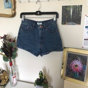 high waisted mom jean shorts